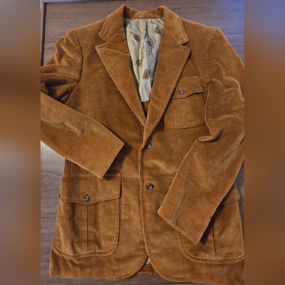 Vintage Men's Brown Corduroy Blazer - Picture 2 of 10